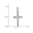 thumbnail image 2 of Collier Pendentif Croix en Or Blanc 10K avec Chaîne, 2 of 3