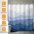 thumbnail image 3 of Tchckioa Neutral Shower Curtain for Bathroom,Waterproof Hooks Bath Curtain,72x72 Inch,Blue and White, 3 of 6