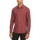 thumbnail image 1 of Kenneth Cole - Camisa con botones y textura para hombre, ajuste superdelgado, rojo, extragrande Kenneth Cole Botones al frente, 1 of 1