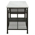 thumbnail image 2 of ACME Lanzo Kitchen Island in Marble and Gunmetal, 2 of 5