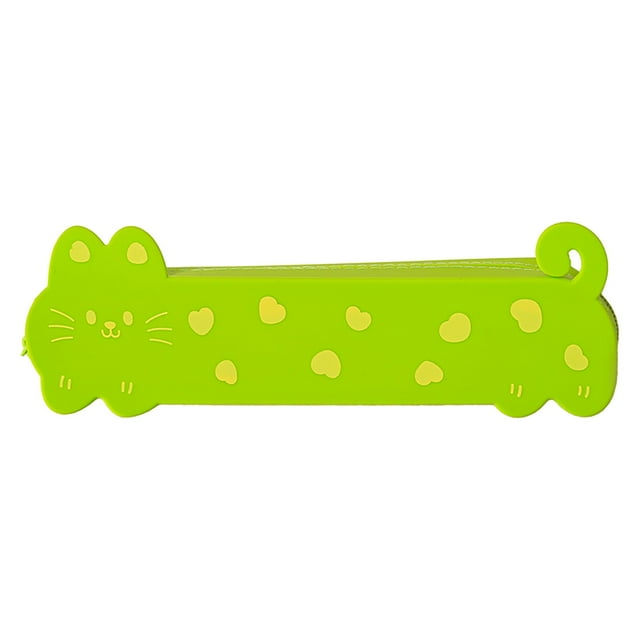 Trendy Tool Kit for Home, Silicone Pen Case Large Capacity Cute Pet Stationery Storage Bag | Soft and Shockproof Cat Pen Case | Student Desktop Organizing