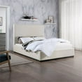 thumbnail image 4 of Maklaine Contemporary Rich Beige Linen Textured Fabric King Bed, 4 of 10
