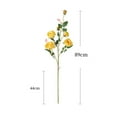 thumbnail image 6 of sunsanly Artificial Rose Branch with Stem Green Leaves 6 Head Home Wedding Party Faux Flower Floral Arrangement Indoor Outdoor Garden Decoration Photo Props, 6 of 7