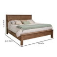thumbnail image 5 of Benjara Olum King Size Bed, Mango Wood, Grain Details, Rounded Edges, Rustic Brown, 5 of 5