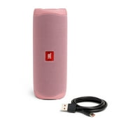 JBL Flip 5 Waterproof Wireless Bluetooth Portable Speaker, USB Cable, Pink, JBLFLIP5PINKAM-PR, 2 Count