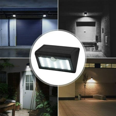 

atinetok 38LED Solar Wall Light LED Wall Light IP65 Watertight Long Triangles Wall Light Three-Stage Human Body Sensing Mode Suitable For Outdoor Use for Home Garden Patio Fence Balcony Deals