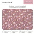 thumbnail image 5 of WOVENX Organic Incontinence and Period Pads for Adults - 5 Layer Waterproof Protectors for Overnight Period Wetting - Reusable & Washable Pads - Fits Twin to Full Size Beds - 34" x 52" Flower, 5 of 9