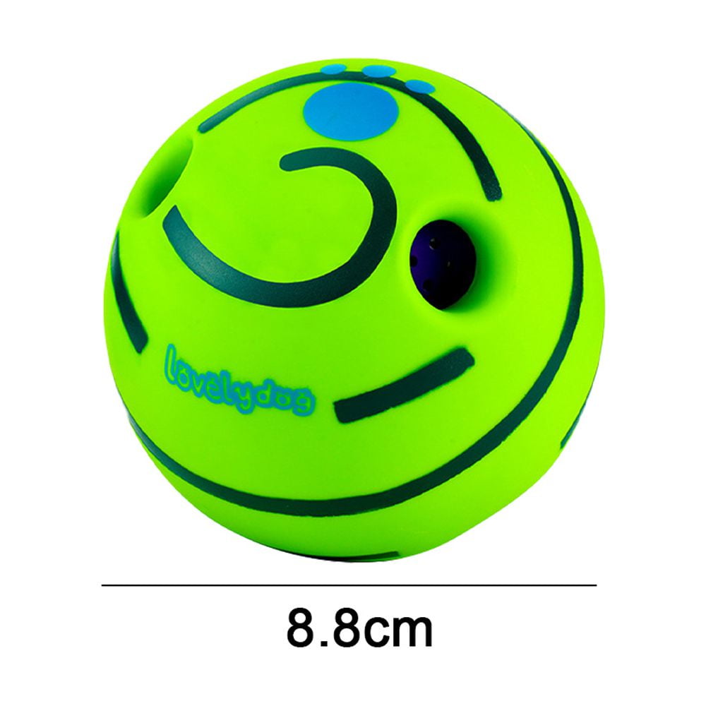 Small（3.14 Diameter)Wobble Giggle Dog Toys Ball,Interactive Dog Toys  Ball,Squeaky Dog Toys Ball Durable Wag Chewing Ball for Training,Herding  Balls