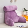 thumbnail image 4 of Cinturón de terciopelo de cristal Almohada redonda Sofá Respaldo Sala de estar Oficina Cama Cojín de cintura Almohada extraíble y lavable con reposabrazos Almohada elevada, 4 of 5
