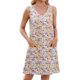 thumbnail image 1 of Plus Tamaño Vestido Alto Bajo Cuello en V sin Mangas Estampado Tropical Suelto Mini para las Vacaciones en la Playa, Vestido de Verano Casual Plus Tamaño Mujeres, 1 of 9