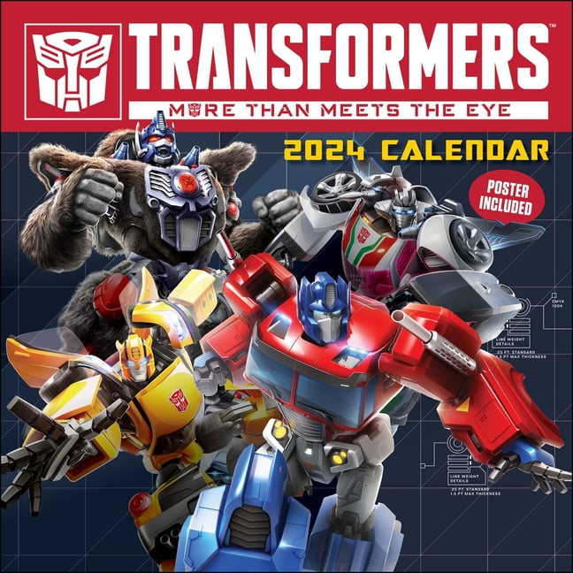 Transformers 2024 Wall Calendar with Poster (Calendar)