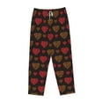 thumbnail image 4 of Fotbe Gold Glitter Heart Women's Pajama Pants,Sleepwear Pants,Pj Bottoms Drawstring And Pockets-Medium, 4 of 9