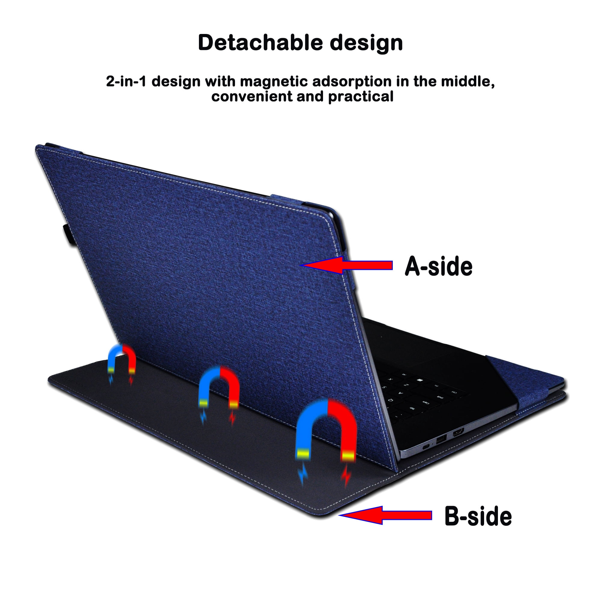 Laptop Case Cover for Lenovo IdeaPad 5 2-in-1 16AKP10 /16IAL10 Sleeve(Not for other models),16 inch PU leather Notebook PC Protective Bag with Pen Holder