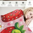 thumbnail image 3 of Orinice Strawberry Flower Heart Warm Lightweight Blanket Soft Fleece Blankets Throw Blanket Living Rooms Sofa Decor Cow Gifts All Seasons Long-Lasting Blanket 40x50in, 3 of 6