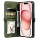 thumbnail image 2 of Style 016 For iPhone 16 Pro Case Skin Feel Totem Imprinted Wallet Leather Phone Cover - Blackish Gre, 2 of 5