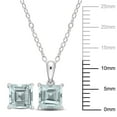 thumbnail image 2 of Everly Women's 4-1/2 Carat T.G.W. Princess-Cut Sky-Blue Topaz Sterling Silver 2-Piece Solitaire Pendant and Stud Earrings Set, 2 of 7
