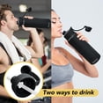 thumbnail image 3 of ONTA Insulated Water Bottle - 28 OZ, Straw Lid, Vacuum Insulated Stainless Steel, Travel Cup, Thermos Mug Leakproof Keep Drinks Hot Cold for Bike Camping Sports Gym Adult Women Men (Black), 3 of 12