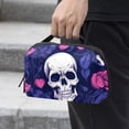 thumbnail image 2 of Skull Charger Organizer Hard Drive Bag Cable Cord Organizer Small Storage Pouch Oxford Fabric Waterproof Electronic Digital Accessories Travel Case 5.9x9.44x3.14 in., 2 of 6