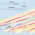 thumbnail image 5 of NOGIS 300pcs Plastic Drinking Straws, Flexible Straws, 8" Long, Stripes Multiple Colors Straws,Suitable For Various Drinks, Juice, Milk, Tea, Cocktails, Parties, Daily Use (300pcs), 5 of 7