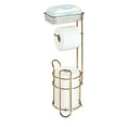 thumbnail image 5 of mDesign Steel Free Standing Toilet Paper Holder Stand and Dispenser - Soft Brass, 5 of 6