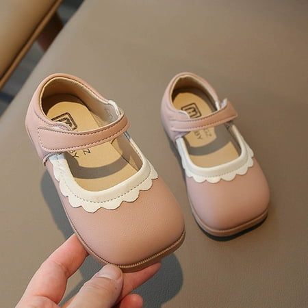 Cethrio Dress Shoes for Girls  Birthday Flats Gifts School Uniform Shoes Pink Size 9.5 Little Kids