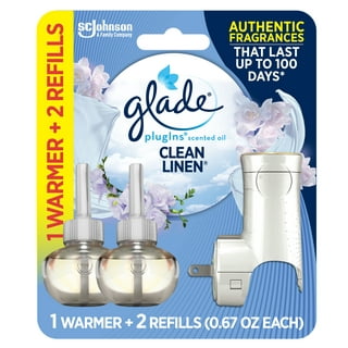Glade Plugins Scented Oil, 1 Warmer & 6 Refills (Clean Linen