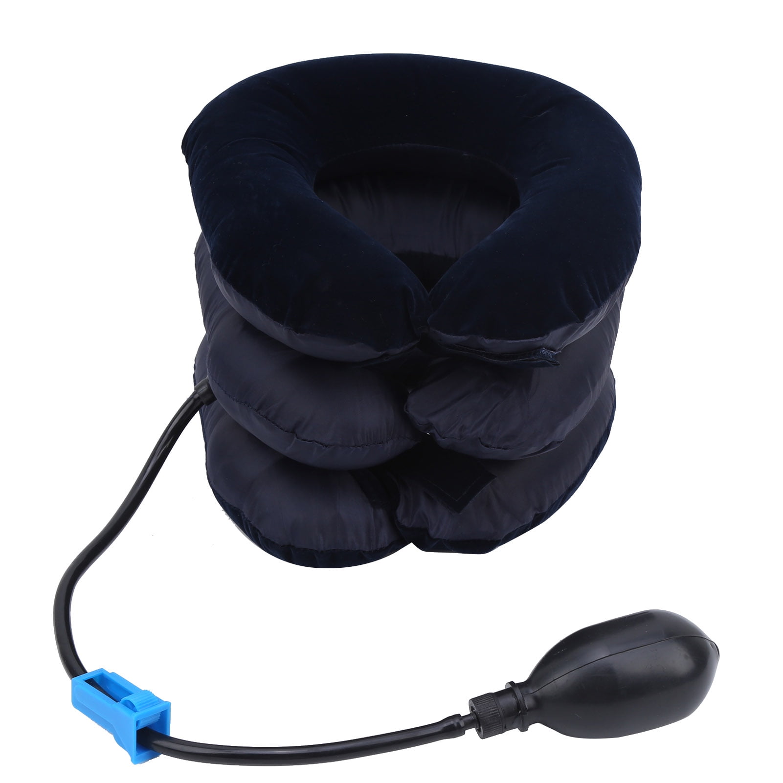 Tebru Inflatable Neck Stretcher Traction,Inflatable 3 Layers Cervical Neck Traction Device Pain Relief Adjustable Neck Stretcher,Cervical Neck Traction Device