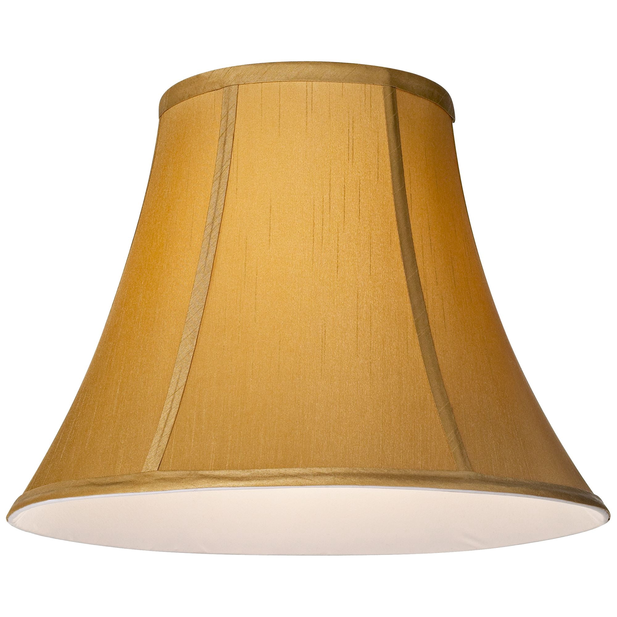 Springcrest Coppery Gold Medium Bell Lamp Shade 7" Top x 14" Bottom x 11" Slant x 10.5" High (Spider) Replacement with Harp and Finial