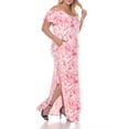 thumbnail image 5 of White Mark Women's Plus Size Tie-Dye Cold Shoulder Maxi Dress, 5 of 5