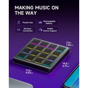 Donner MIDI Controller Pad Beat Maker Machine, Portable Drum Machine with 16 Beat Pad, Mini USB MIDI Controller with 40 Courses, STARRYPAD MINI