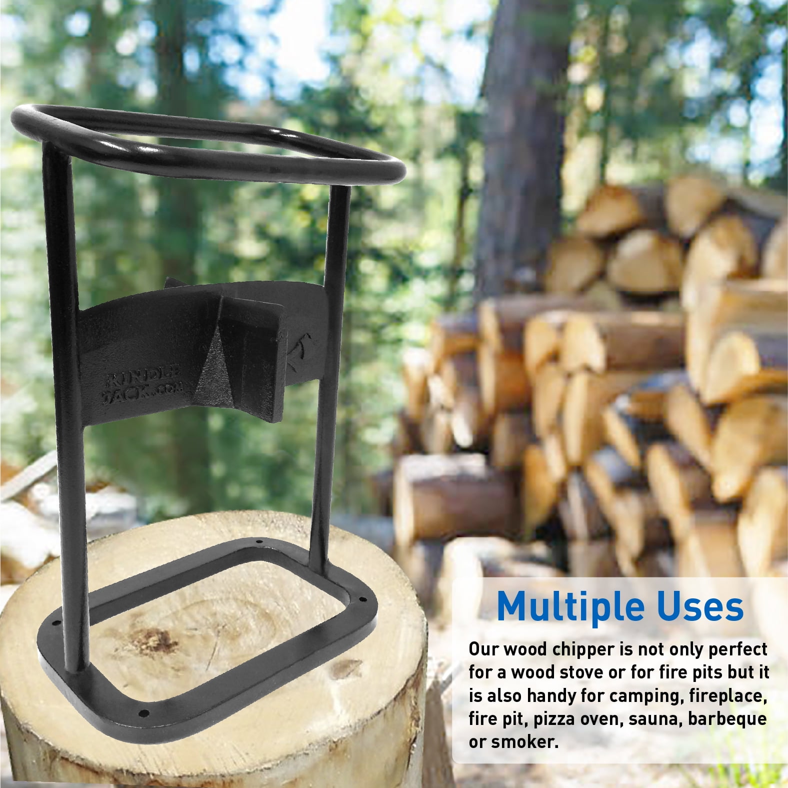 Premium Firewood Kindling Splitter with 4-Way Blade Homeology eZee Splitter