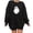 Black, variant on Womens Halloween Tops Oversized Ghostface Tee Shirts Long Sleeve Crewneck Pullover Brown Sweatshirt for Women