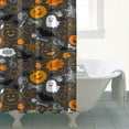 thumbnail image 4 of Gray Halloween Boo Icons Shower Curtain 72"x84" ,Bathroom Decorative Shower Curtains Set with 12 Hooks,Modern Waterproof Washable Shower Curtain, 4 of 6
