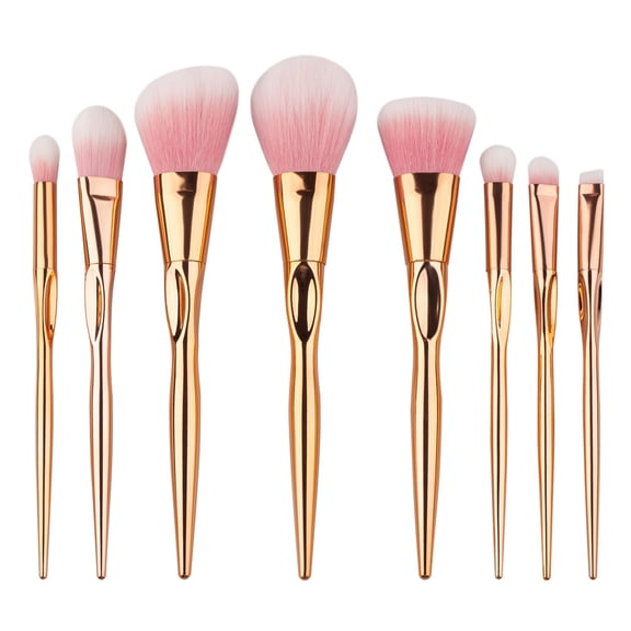 Doll 10 Beauty Brushes Make up Pallet Vegan Makeup Brushes Hard Brush for Hair Foundation Makeup Brush Flat Top for Face Top Concealer Sponge with Handle Angled Brush Eyebrow Brushes for