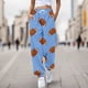 thumbnail image 1 of WILLBEST Pantalones Casuales para Mujer con Estampado de Rugby, Bolsillos Sueltos, Cintura Alta, Tiras En el Tobillo, para Un Estilo y Comodidad Diarios. Extra Grande, 1 of 3