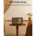 thumbnail image 5 of OTIC Vintage Wood AM/FM Bluetooth Radio, Portable Speakers with Retro Design, Rechargeable, Bass & Treble Control, Home Decor Gift for Office, Kitchen, Gift for Parents, 5 of 8