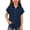 Navy, variant on ITSAME Girls Button Up Shirts Lapel Short Sleeve Loose Fit Summer Fashion Casual Shirts Navy Size 10-11