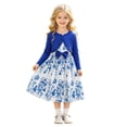 thumbnail image 2 of Angala 2 Piece Outfits For Girls Crew Neck Sleeveless Floral Pattern Dress With Solid Knit Cardigan Set Girls Fall Season Wear Clothes, 2 of 9