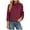 Wine, variant on Women's Fall High Collar Trench Coat Lightweight Double Breasted Short Jacket with Pockets Casual Solid Color Tab Cuff Long Sleeve Coat with Belt S