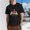 Black, variant on Men Cute Cartoon "Beach Day" Tropical Beach Man Drinking Coconut With Dog Campfire Crew Neck T-Shirt, Summer Vacation Poly Cotton Casual Short Sleeve Tee
