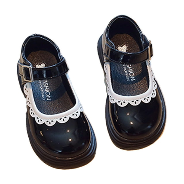 QUDDERR Chaussures de Robe pour Petites Filles Semelle Souple Chaussures de Fête pour Filles Chaussures d'École Printemps Automne Chaussures de Princesse pour Enfants 1.5M-13.5M