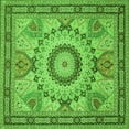 thumbnail image 1 of Ahgly Company Indoor Square Medallion Green Traditional Area Rugs, 5' Square, 1 of 1