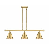 516-3I-SG-M8 Innovations Lighting Smithfield - 3 Light Island In Industrial Style-10 Inches Tall and 36 Inches Wide-Satin Gold Finish
