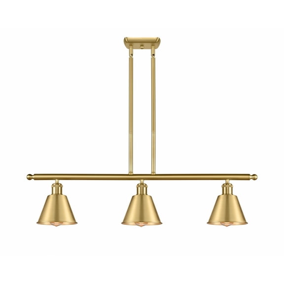 516-3I-SG-M8 Innovations Lighting Smithfield - 3 Light Island In Industrial Style-10 Inches Tall and 36 Inches Wide-Satin Gold Finish