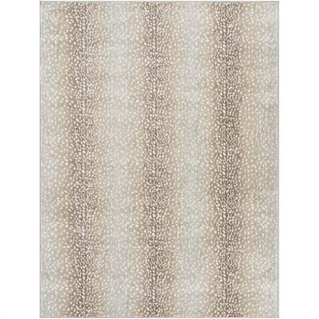 Surya Roma ROM-2374 94 x 120  Rectangle Modern Fabric Rug in Tan/Slate/Ivory