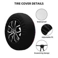 thumbnail image 4 of Waterproof Spare Wheel Cover, Kaleidoscopic Curved Shapes Adjustable Wheel Cover For Jeep Trailer Rv Suv Car, 16 Inch, 4 of 8