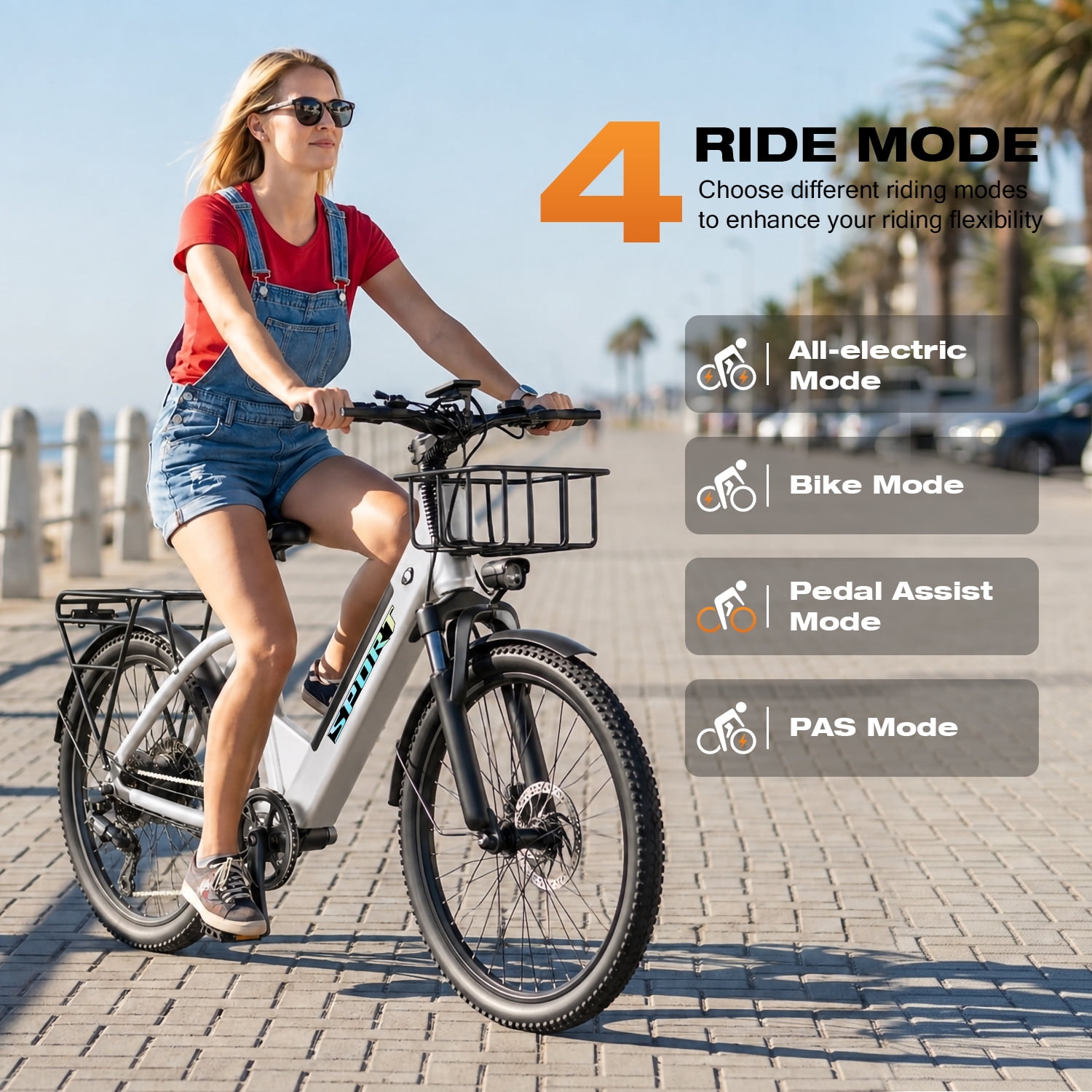 ASKGO F29-1800W Electric Bike with Rear Seat & Front Basket , 720Wh Built-in battery , 30MPH Off-Road Ebike, 26" E- Mountain /Beach Bike,Commute Electric Bicycle​​，All-Terrain Unisex ebikes，UL2849