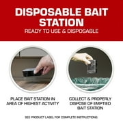 Tomcat Mouse Killer Child Resistant, Disposable Station, 4 Pre-Filled Ready-To-Use Bait Stations