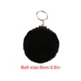thumbnail image 1 of Wosthever Fuzzy Ball Llavero Encantadores Llaveros Multifuncional Conveniente Adorable Multi-colores Llaveros Mujeres Negro 4cm Artesanía Negro 9cm Wosthever HA059936-69, 1 of 6