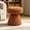 B-Orange, variant on Leovanni Mushroom Ottoman Stool, Teddy-Like Upholstered Small Ottoman with Pedestal Base, Modern Round Foot Rest for Living Room, Bedroom